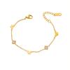 Women's Titanium Steel Rhombus Butterfly Bracelet: Durable, Light Luxury, High-End Design, Simple and Elegant.