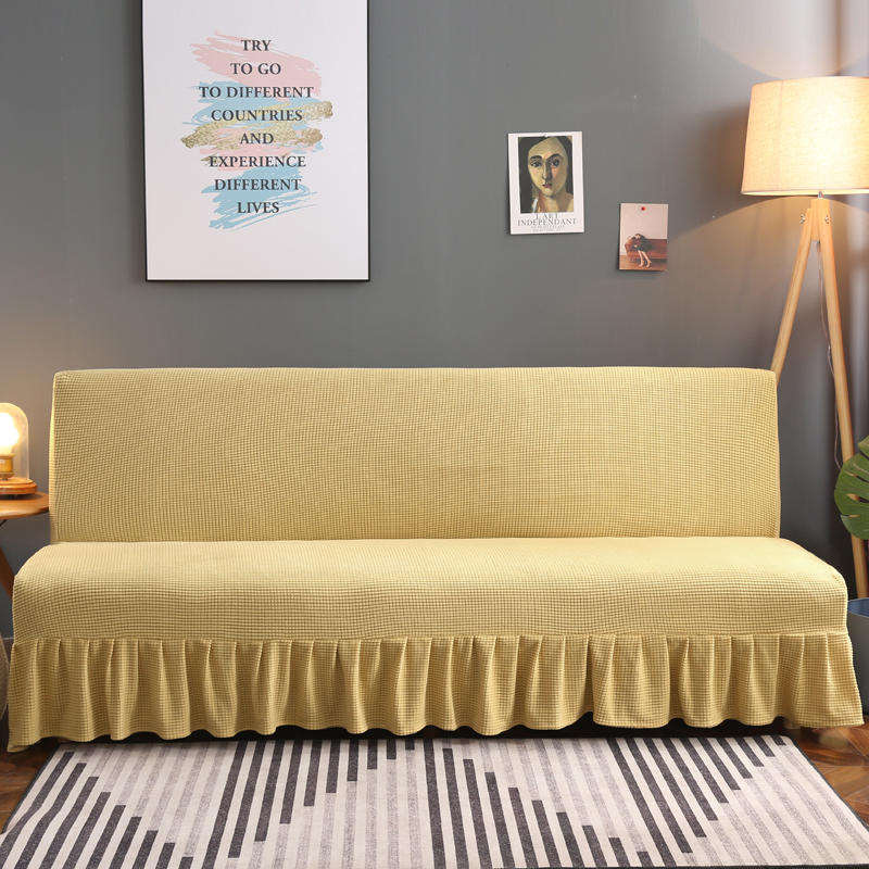 Armless Folding Sofa Bed Cover Stretch Slipcovers 3 Seater Without Armrest Sofa Covers for Living Room Universal Couch Cover