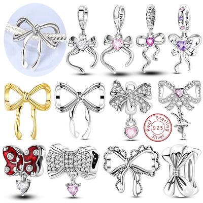 Copper Charms Beads Pendant Bow Perfume Bottle Ballet Shoes Charms Fit Original Bracelets Women Diy Jewelry Gifts