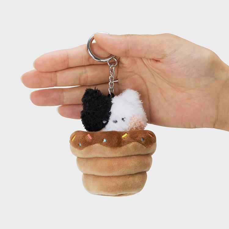 Line Friends Mini Mini Jenny Jenny Bakery Chocolate Conch Bread Doll Keyring — фото 2