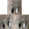 Moon And Sun Crystal Pendant Necklace With Alloy Chain For Fashionable Women And Men
