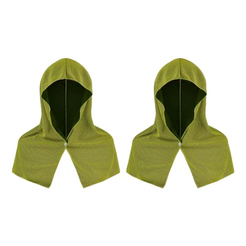 Pack of 2 Ice Silk Cooling Sun Protections Scarves Chill Neckwear Head Wrap Great For Hiking Camping And Outdoor Sports