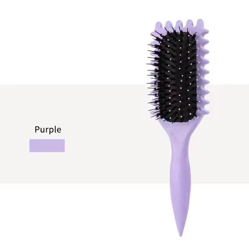 Curl Define Styling Brush Hollow Boar Bristle Detangling Hair Brush Tangled Hair Comb Shaping Defining Curls Styling Tools