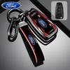 Car Sticker 2026 Ford Car Key Case Cover Shell Fob Key Bag For Ford Ranger C-Max S-Max Focus Galaxy Mondeo Transit Tourneo Custo
