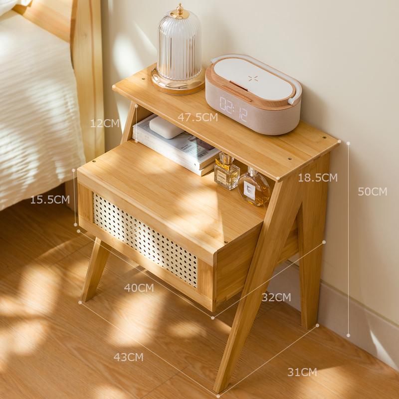Minimalist Bedside Table - Modern Bedroom Bedside Table Bedroom Storage Cabinet with 1 Drawer Bedroom Furniture