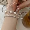 PANJBJ 925 Sterling Silver Double Layer Pearl Bracelet for Women Girl Design Bead Korean Sweet Jewelry Dropshipping