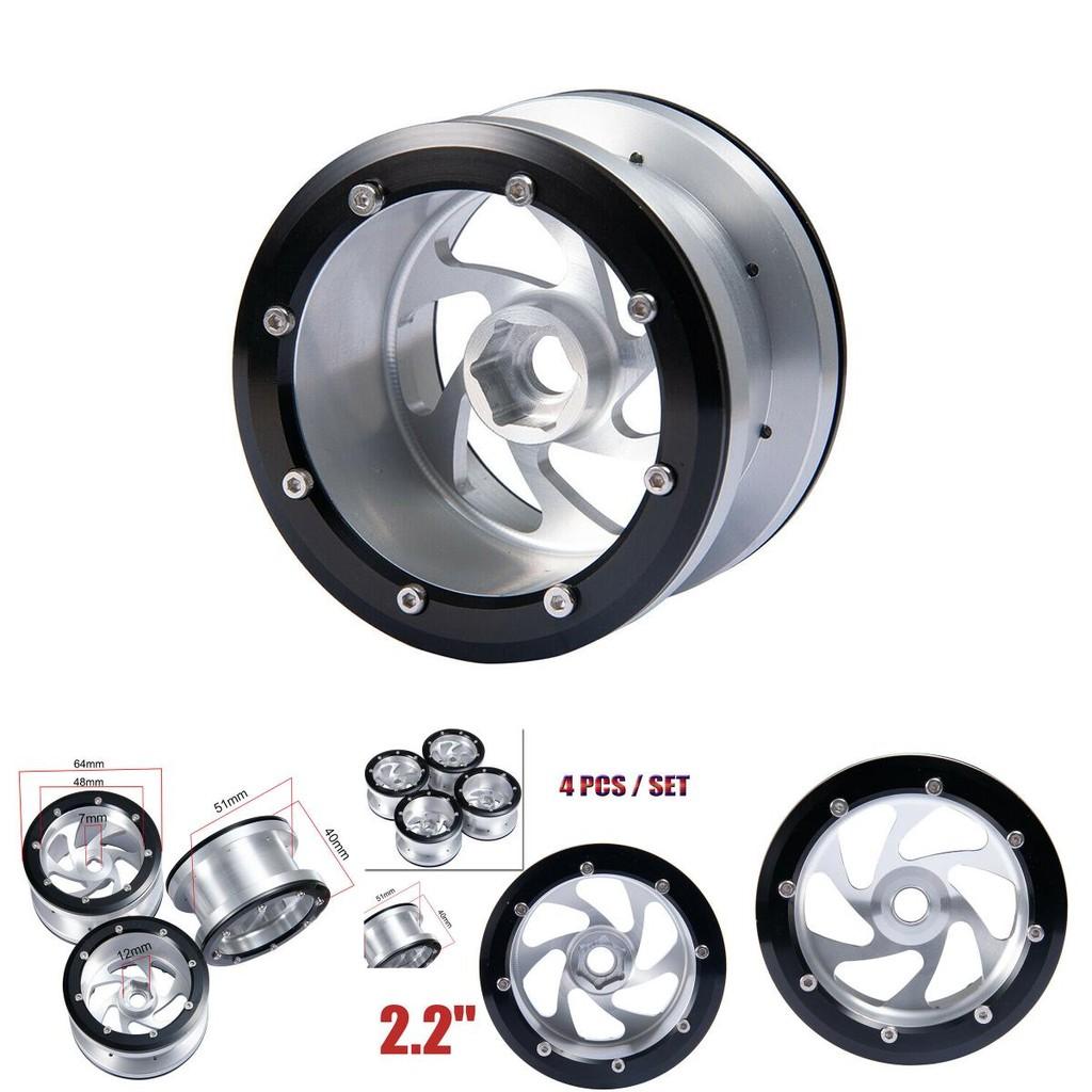 2'' Alloy Beadlock Wheel Rims For 1/10 Rc Axial Wraith Trx-4 Redcat Crawler