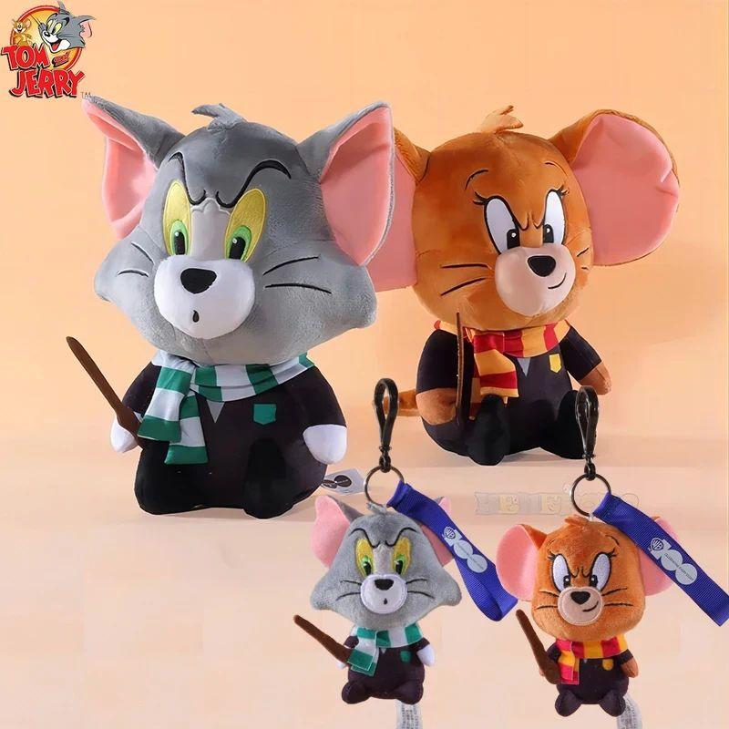 Warner 100th Anniversary Tom and Jerry Plush Doll Cosplay Harry Potter Tom Dressed Smaller Keychain Design Stuffed Animal Doll