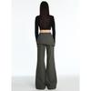 Autumn American Retro Fake Two Piece Design Slightly Spicy Casual Pants Women'S Loose Floor Pants