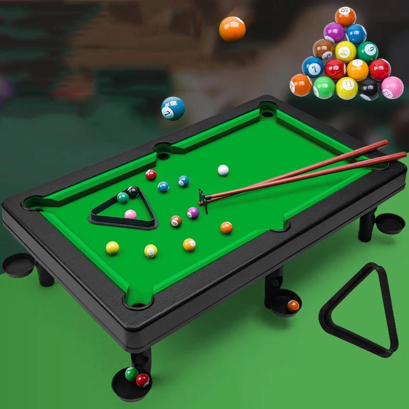 Mini Pool Table Game Tabletop Desktop Billiards Game,Mini Tabletop Set Parent-Child Interactive Desktop Billiards