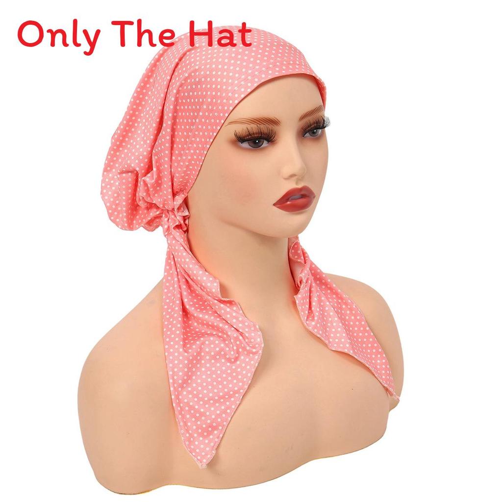 Elegant Floral Print Womens Headscarf Beanie With Polyester Material For All Seasons