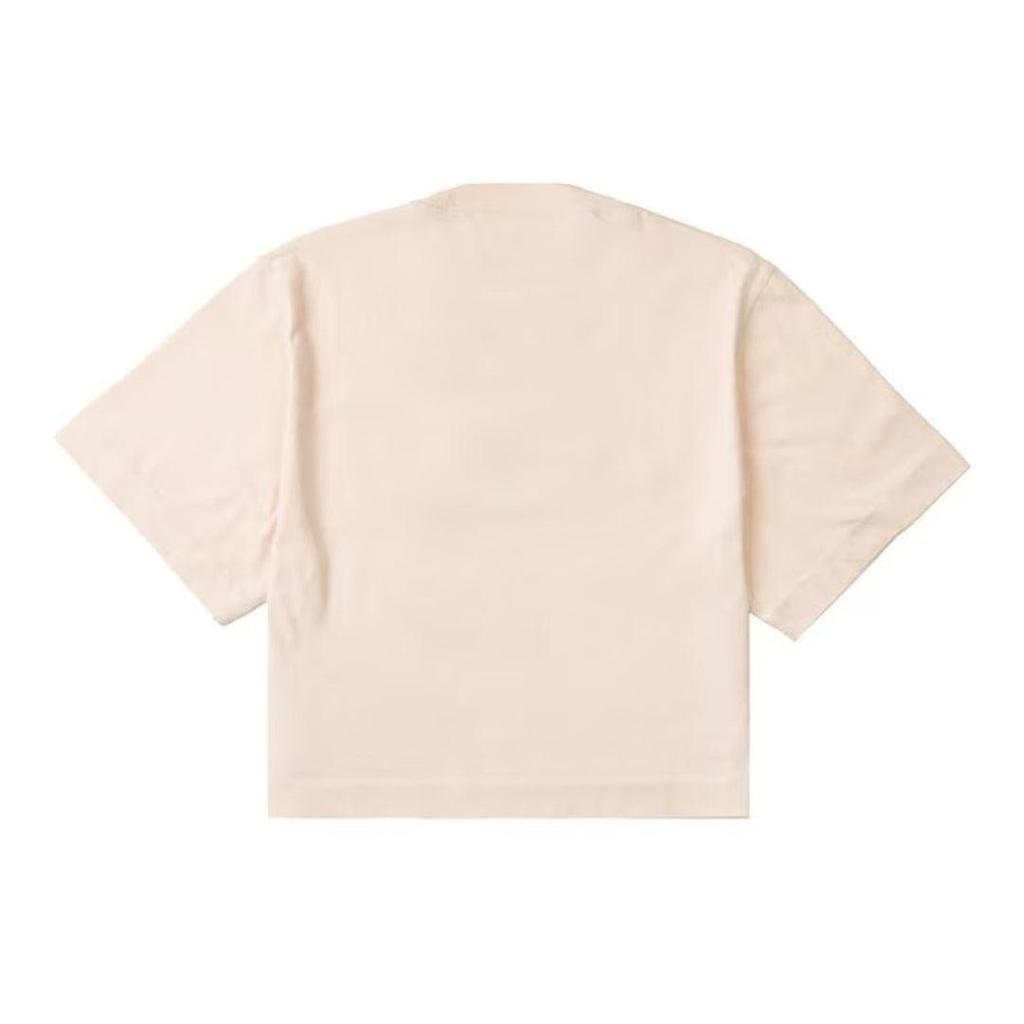 Off-White Womens/Ladies Embroidered Logo Crop T-Shirt