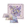 3Pcs 43x43cm 100% Cotton Women Handkerchiefs Colorful Flower Printed Portable Hankies Square Scarf Wedding Party Gift