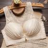 Reggiseno regolabile Sexy Beauty Back Reggiseno senza montatura Reggiseno raccolto spesso in pizzo Lingerie da donna