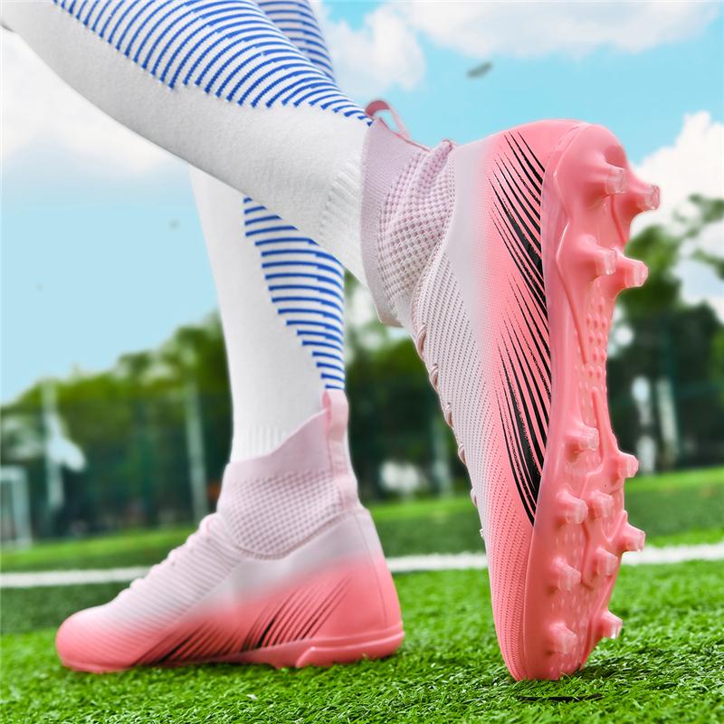 Low-cut football FG shoes with long studs for adults, men and women, sports anti-skid wear-resistant competition training shoes