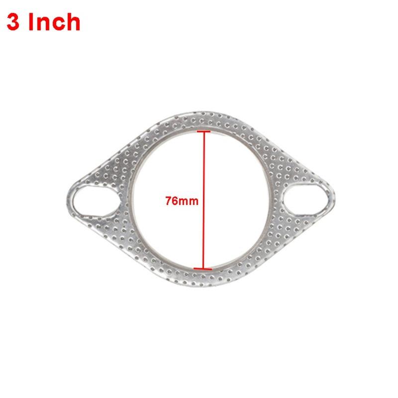 2pcs Universal Ultra Seal Car Exhaust Gasket Two Holes 2/2.5/3 Inch Exhaust Flange Gasket Muffler