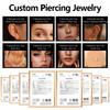 Titanium Internal Threaded 16G Animal Series Snake Cat Fish CZ Labret Piercing Jewelry Conch Helix Cartilage Earring Stud