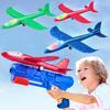 Toy Airplane, 3 Pack Airplane Launcher Toys 2 Flight Mode Glider Plane Outdoor Toys for Kids Ages 3 4 5 6 7 8 9 10 11 12 Year Old Boys & Girls