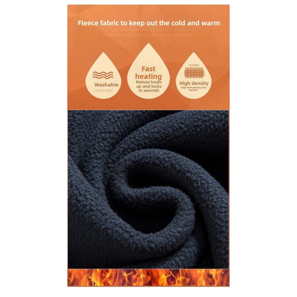 Funkční Větruodolná do Chladu, se Stahovací Šňůrkou, Velká Velikost Podzimní a Zimní Teplá Fleecová Bunda