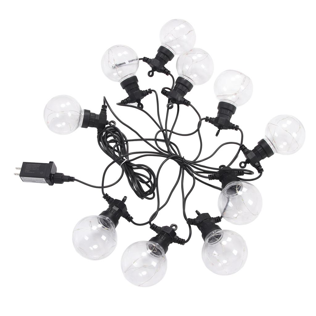 LED Ball String Lights 10LEDs G50 Copper Wire Bulb Colorful Die Casting Lamp  Waterproof Outdoor