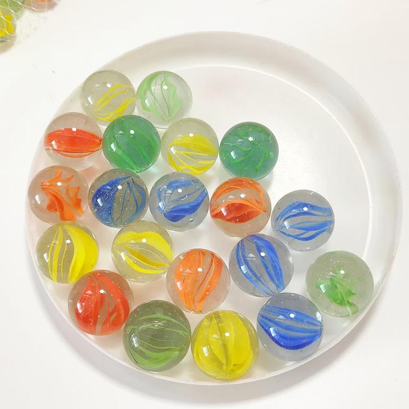 14mm Flower Core Glass Marbles: Petal Beads for Yo-yo and Checkers Games