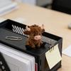 Yousheng Mini Cute Highland Cow Figurine 3D Printed Cartoon Sitting Cattle Statue Collectible Animal Ornament for Home Office Desk Shelf Decor