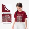 Xiaoyinman Girls' Pomegranate Print Short Sleeve T-Shirt