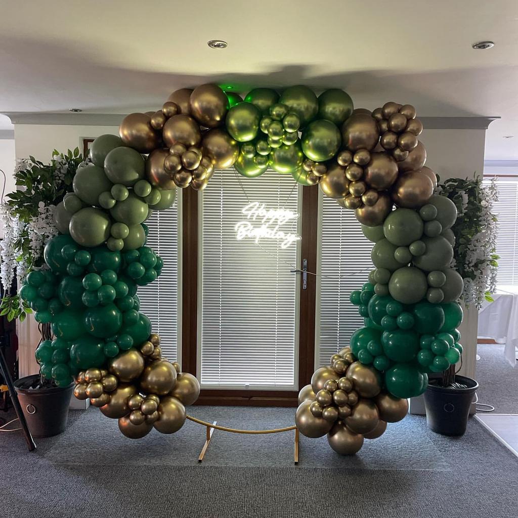 99pcs Balloons Garland Arch Kit with Green Gold Balloons for Engagement Wedding Birthday Baby Shower Gender Reveal Decor