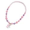 2Pcs Fashion Simple Colorful Beaded Short Necklace Bracelet Female Jewelry