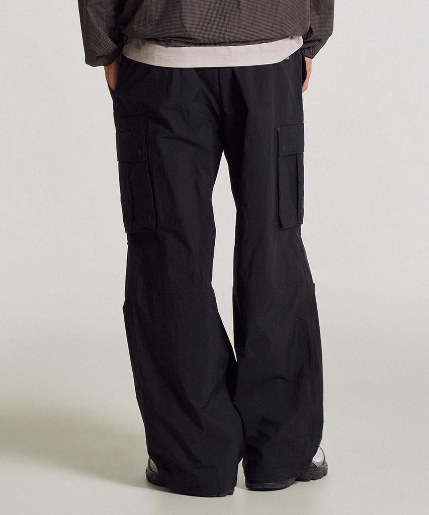 Nyuballanseu Nbntg21513 / Uni Frozen Cotton-Like Cargo Wide Pants (Black)