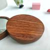 Wooden Handheld Mirror Portable Mini High-Definition Compact, Minimalist Cultural Gift for Women