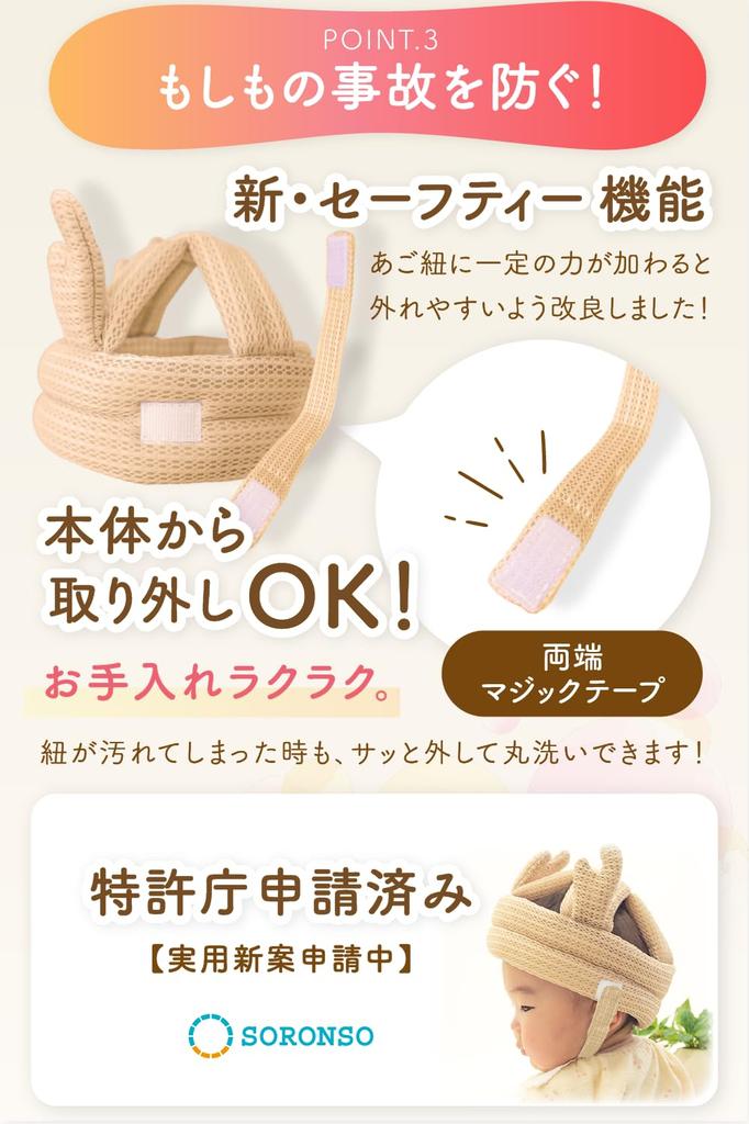 SORONSO Corobambi Helmet with Full Mesh and Separate Chin Strap for Head Bump Fall and Baby Backpack Head Guard Prevention, Prevention, (Smoky Blue)