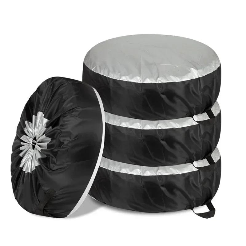 1/4PCS Foldable Design Car Spare Tire Covers Protective Set Of Waterproof Car Spare Tire Covers Inch Protect Oxford Cloth