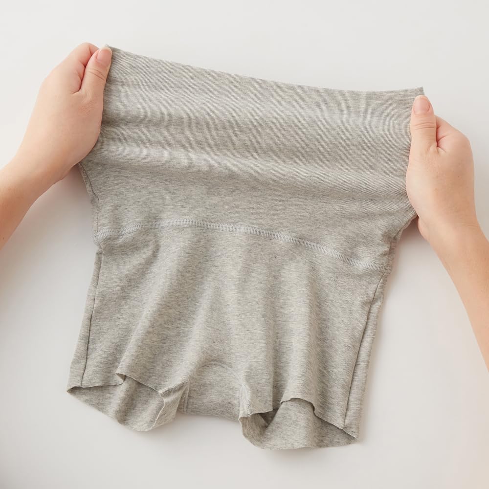 Gunze HOTMAGIC MH7868P Belly Wrap Cotton Fleece Warm Cold Gray Size L Women's Shorts, Blend, Lining, Moisture-Wicking, Heat-Generating, Innerwear,