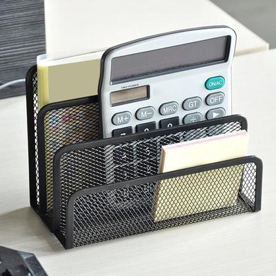 3-lagers stationär staplingsfilhållare Black Metal Mesh Mail Organizer Brevhållare Förstärkt design Utrymmesbesparande filförvaringsställ för skrivbordskök