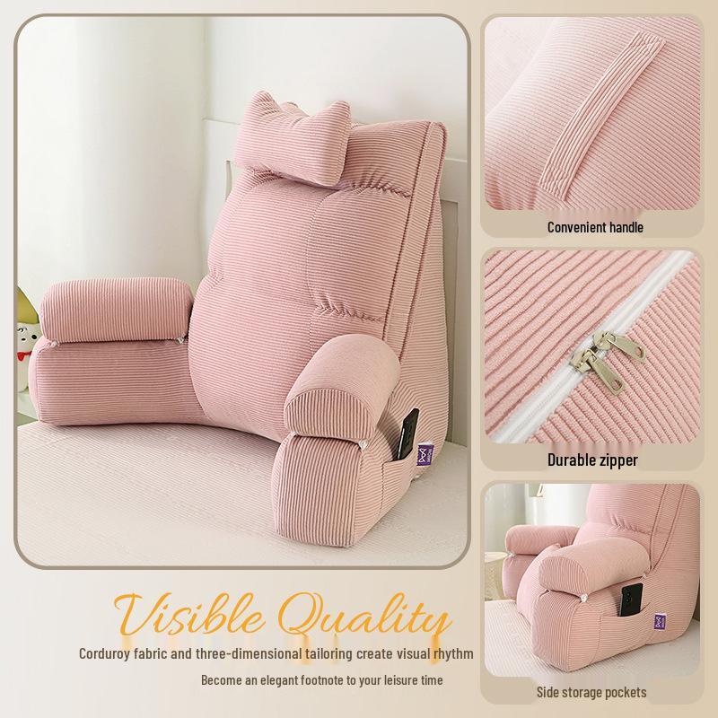 Comfortable Reading Pillow with Lumbar & Neck Support for Dorms, Bay Window, or Bed.
