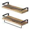 Sturdy Wall Mounted Floating Shelves Multipurpose Floating Shelves Practical Wood Wall Mounted Holder for Bathroom