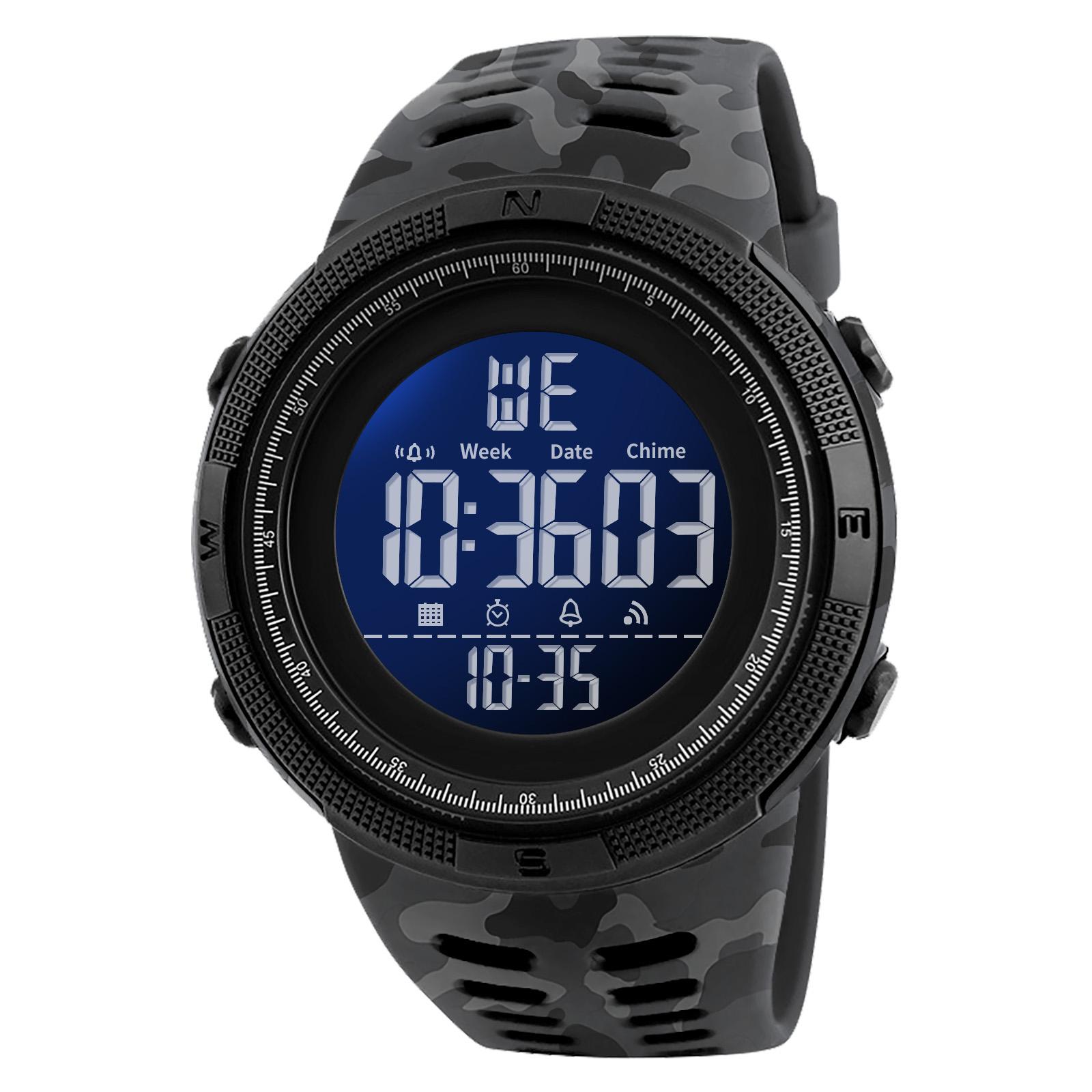 Digital Watch Military Mens s Watches 50m Waterproof Alam Clock Big Dial Watch Men 1915 Man Sports Watch Digital LED