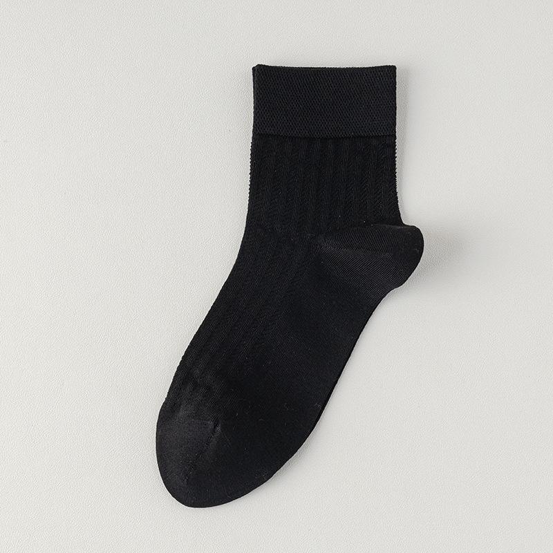 Herren Deodorierende Atmungsaktive Mesh Vielseitige Kurze Socken In Klassischer Farbserie Nahtlose Zehen Mittelwaden Socken