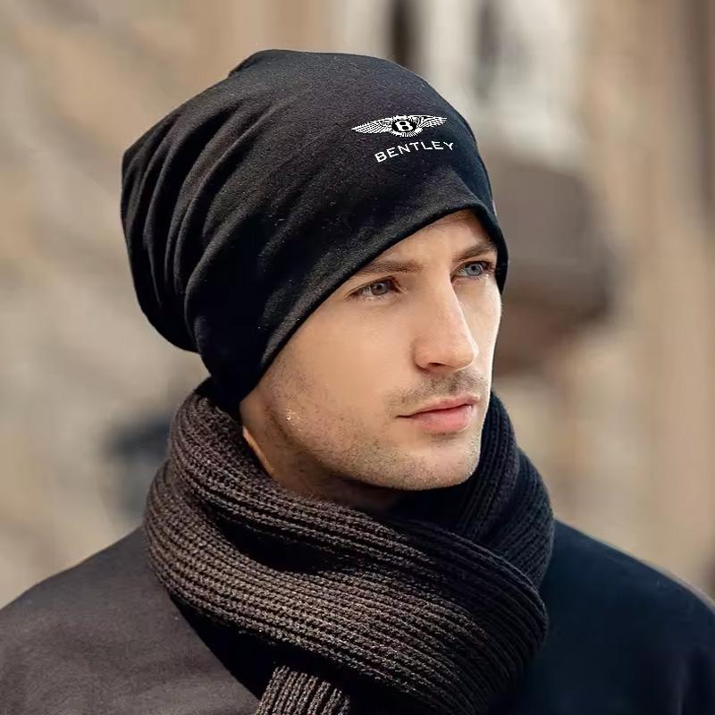 Unisex Beanie Hat Men's Women's Hip Hop Cap Fleece-lined Windproof Hats For Bentley Flying Spur Continental GT Bentayga Mulsanne HL3