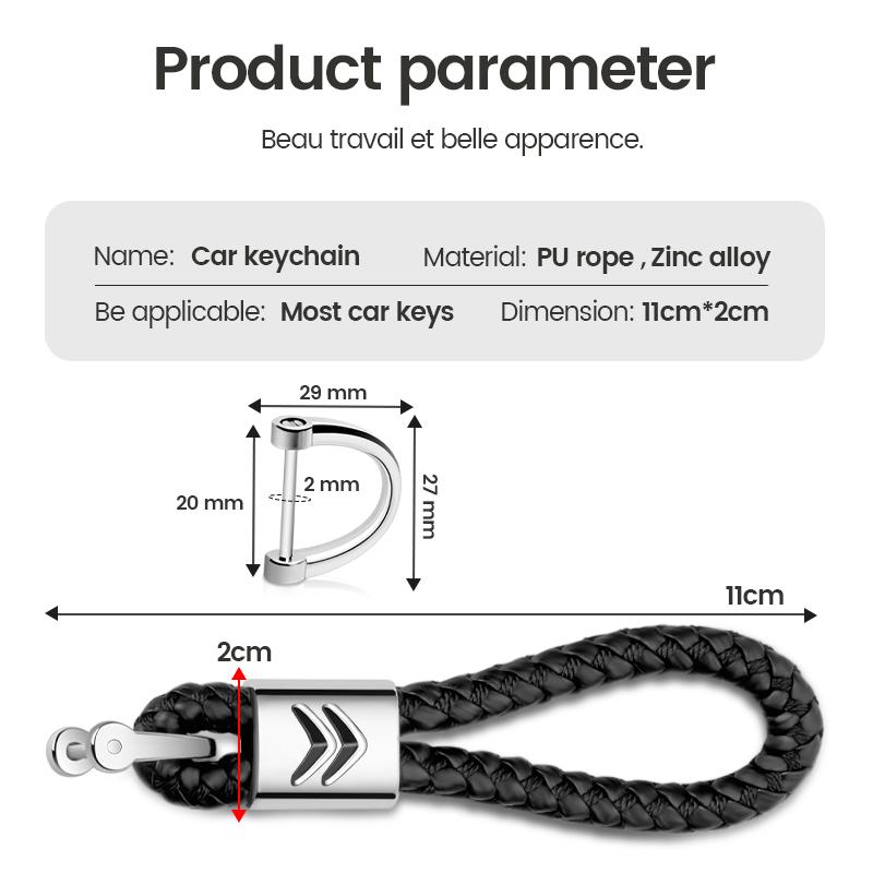Metal Zinc Alloy Car Keychain Key Ring Chain Men Gift For Citroen C3 C4 C5 Berlingo Saxo C4l Xsara Picasso C-Elysee C-Crosser