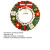 Crochet Christmas Wreath Ornaments Handmade Knitted Wreath Hanging Decoration with Bell for Xmas Tree Holiday Wall Home Decor