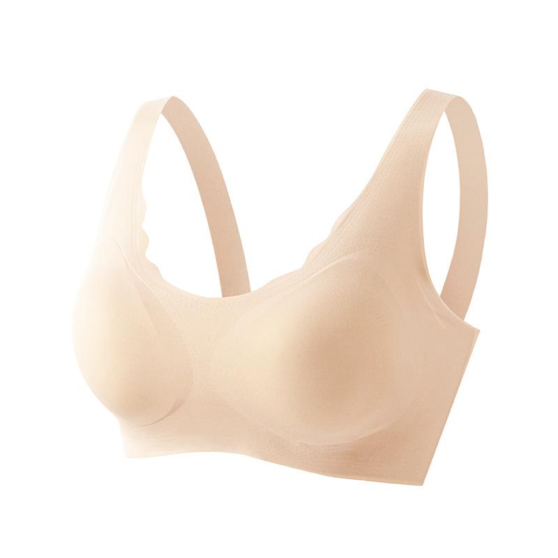 Summer Ouyang Nana Seamless Fixed Cup Without Steel Ring Gathering Underwear Sports Vest Cloud Small Wave Bra