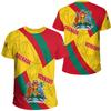 T-shirt con Stampa 3D Mappa Bandiera Grenada Stemma Grenada Grafica Manica Corta T-shirt Vintage Unisex Abbigliamento Uomo
