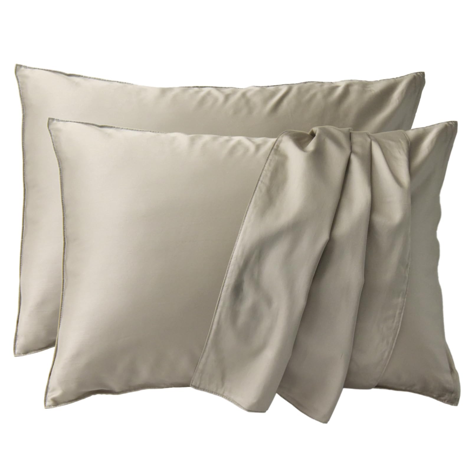 

Комплект Sleep Tailor из Сделанного в Шелковистом Нордическом Благородном Ракушечном Серо-бежевом цвета x Наволочки, 2, 50x70см, Япония, 100% Хлопок, 350-нитевая Высокой Плотности, Защита от Клещей