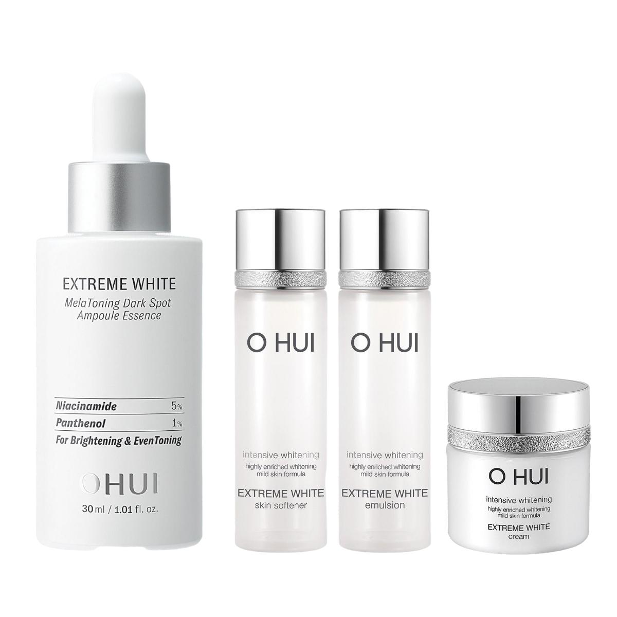 

O HUI Extreme White Melatoning Dark Spot Ampoule 4-piece Special Set Brightening & Radiant Care