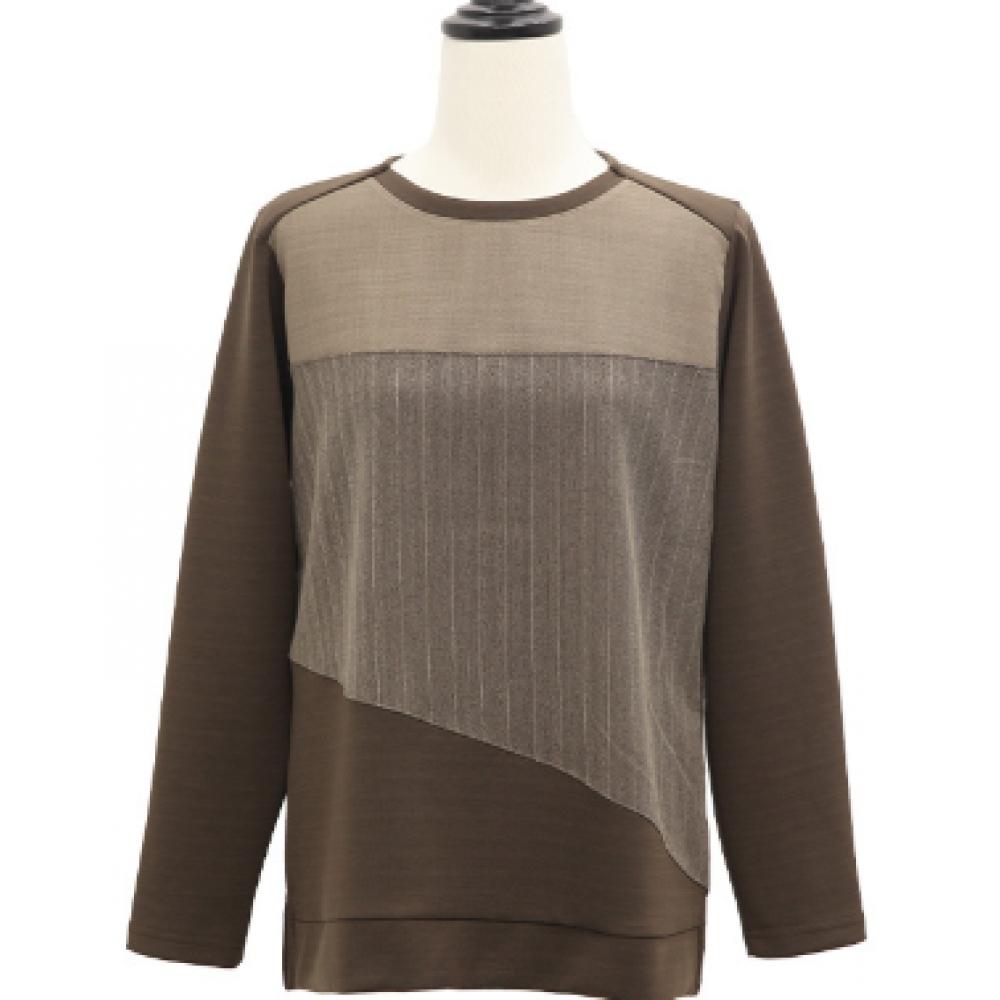 Shiz Madam Modern Diagonal Line Three Color T shirT T57423
