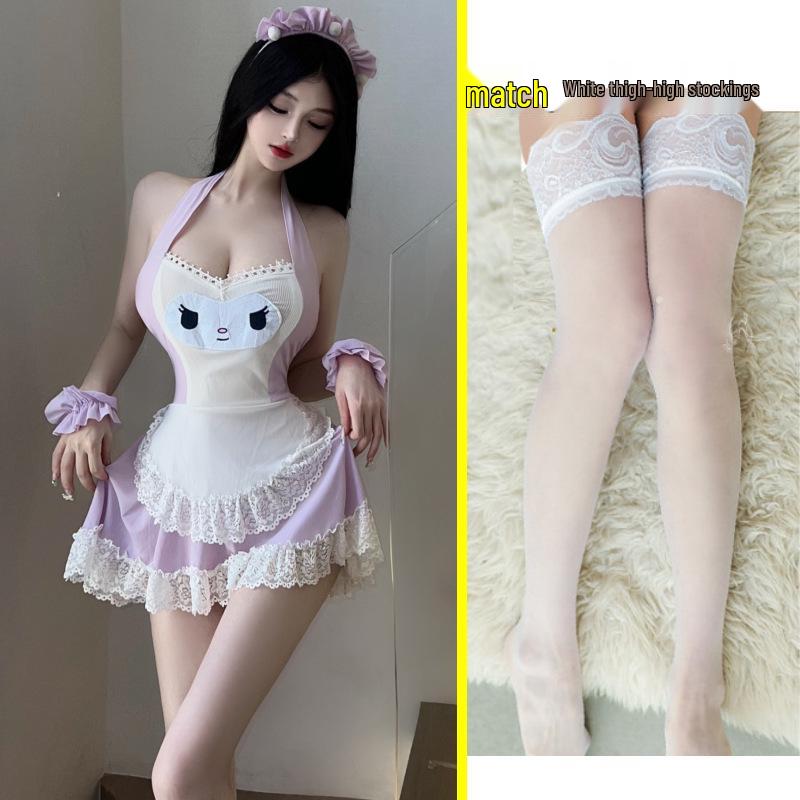 Halter Lace Maid Costume: Sexy & Cute