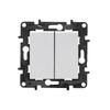 Double stair switch 10AX - white, NILOE STEP