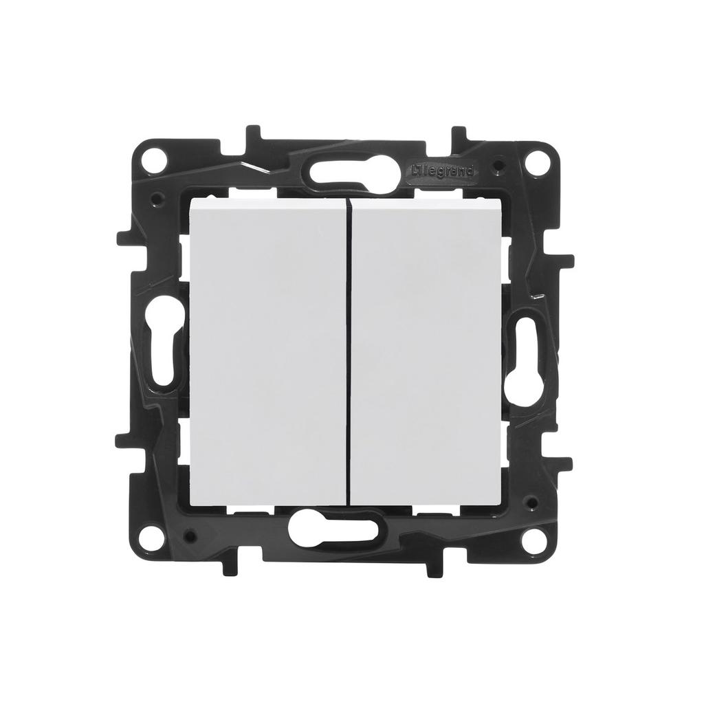 Double stair switch 10AX - white, NILOE STEP